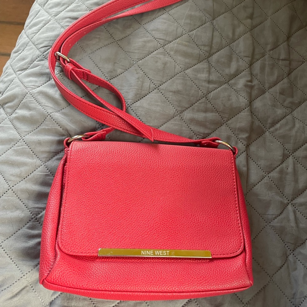 Red Nine West shoulder bag. Gently used.